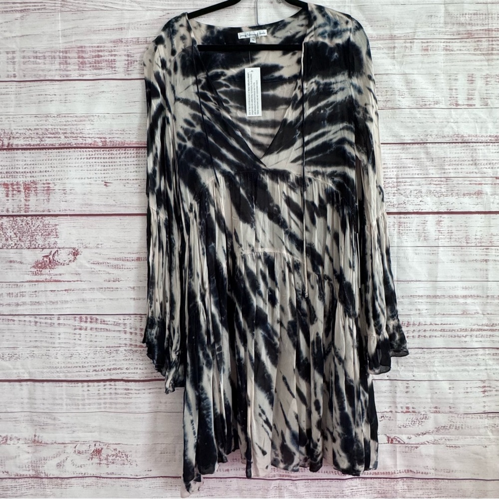 Young Fabulous & Broke Black and Cream Mini Dress